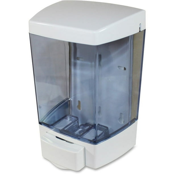 Genuine Joe Liquid Soap Dispenser - Manual - 1.44 quart Capacity - See-through Tank, Water Resistant - White - 1Each Genuine Joe Liquid Soap Dispenser - Manual - 1.44 quart Capacity - See-through Tank, Water Resistant - White - 1Each