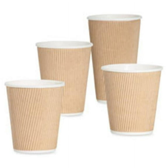Genuine Joe  8 fl oz Ripple Hot Cups - Brown