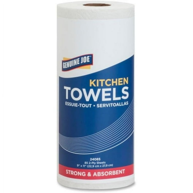 Perforated Kitchen Towels, White, 2-Ply, 9 x 11, 85 Sheets/Roll, 30 Rolls/Carton Perforated Kitchen Towels, White, 2-Ply, 9 x 11, 85 Sheets/Roll, 30 Rolls/Carton