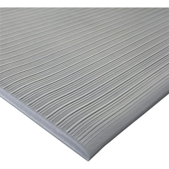 Genuine Joe Air Step Mat - Exercise - 60" Length X 36" Width X 0.38" Thickness - Rectangle - Vinyl Foam - Gray