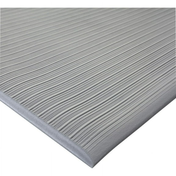 Genuine Joe Air Step Mat - Multipurpose - 36" Length X 24" Width X 0.38" Thickness - Rectangle - Vinyl Foam - Gray