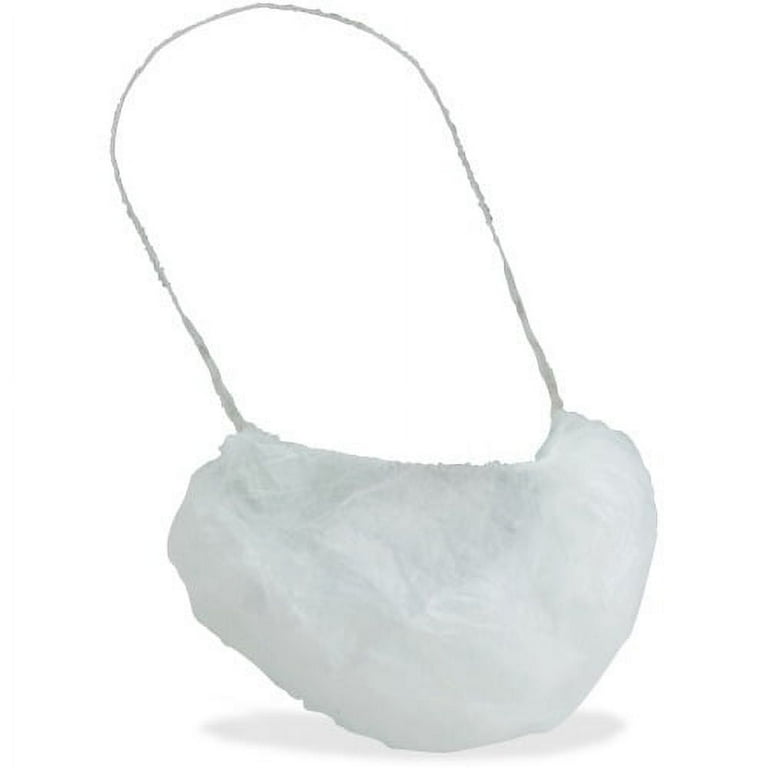 Genuine Joe Beard Cap - White - Comfortable, Breathable - 100 / Bag Genuine Joe Beard Cap - White - Comfortable, Breathable - 100 / Bag
