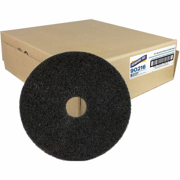 Genuine Joe, GJO90216, Black Floor Stripping Pad, 5 / Carton, Black
