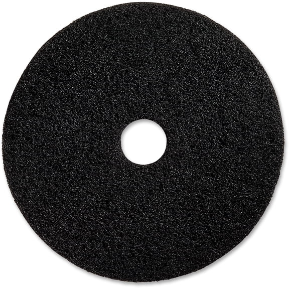 Genuine Joe Black Floor Stripping Pad, 17" Diameter, 5 pack, GJO90217