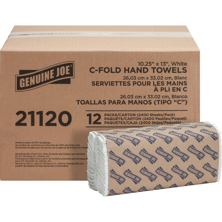 Genuine Joe C-Fold Paper Towels - 1 Ply - C-fold - 13 Genuine Joe C-Fold Paper Towels - 1 Ply - C-fold - 13