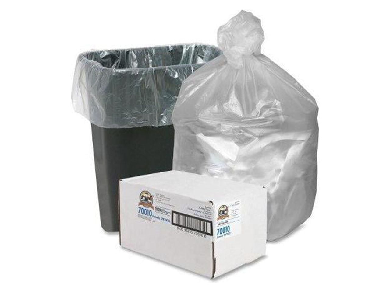 Genuine Joe Can Liners 710 Gal 6mic/.20mil 24"x23" 1000/CT Translucent