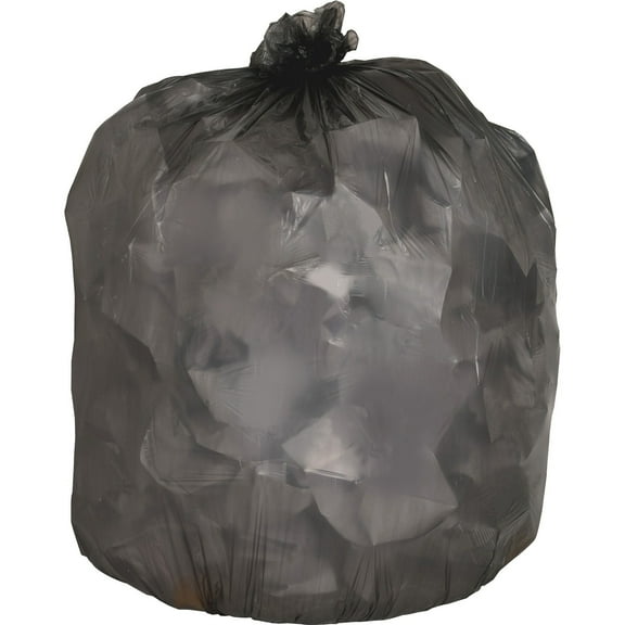 Genuine Joe Linear Low Density Trash Liners - 10 gal - 24" Width x 23" Length x 0.35 mil (9 Micron) Thickness - Low Density - Black - 1000/Carton