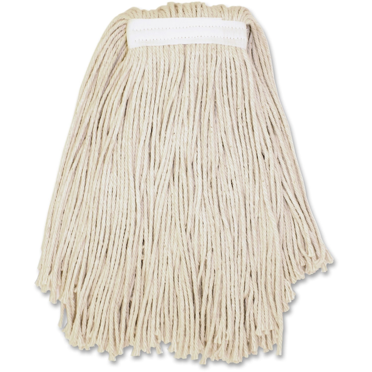 Genuine Joe Clamp-style Cotton Mophead - Cotton - Natural - 12 / Carton Genuine Joe Clamp-style Cotton Mophead - Cotton - Natural - 12 / Carton