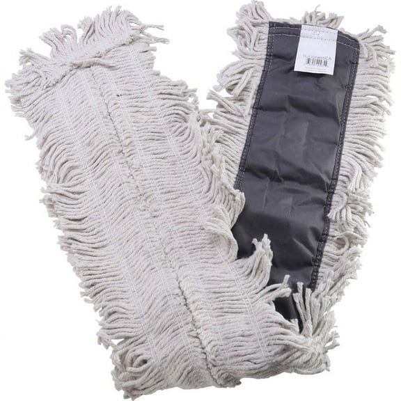 Genuine Joe Disposable Dust Mop Refill - 5" Width x 48" Length - Cotton, Synthetic | Bundle of 2 Each