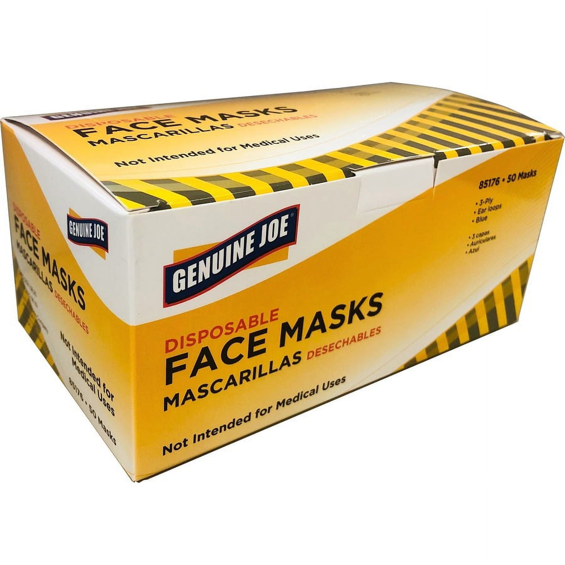 Genuine Joe Disposable Face Mask - Recommended for: Face - Particulate Protection - Blue - Disposable, Latex-free, Breathable, Comfortable, Elastic Loop, Earloop Style Mask, Flexible - 50 / Box Genuine Joe Disposable Face Mask - Recommended for: Face - Particulate Protection - Blue - Disposable, Latex-free, Breathable, Comfortable, Elastic Loop, Earloop Style Mask, Flexible - 50 / Box