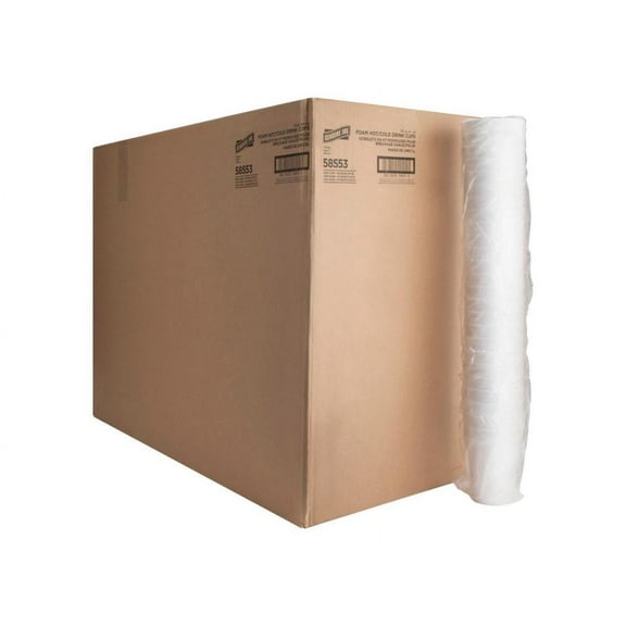 Genuine Joe Disposable Foam Cups, 14 oz, White, 1000 Count