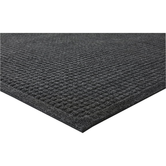 Genuine Joe Ecoguard Indoor Wiper Floor Mats - Indoor - 60" Length X 36" Width - Plastic, Rubber - Gray