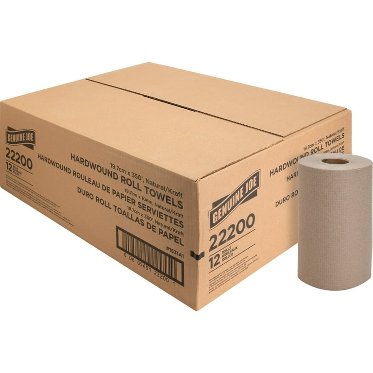 Genuine Joe Embossed Hardwound Roll Towels - 7.88 Genuine Joe Embossed Hardwound Roll Towels - 7.88
