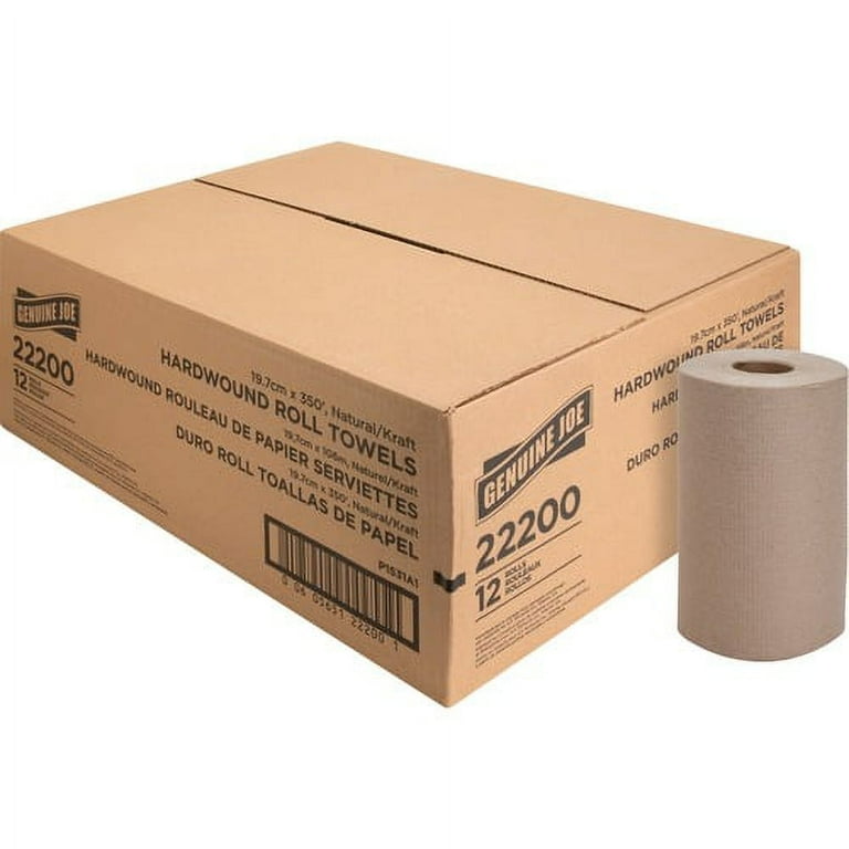 Genuine Joe Embossed Hardwound Roll Towels - 7.88 Genuine Joe Embossed Hardwound Roll Towels - 7.88