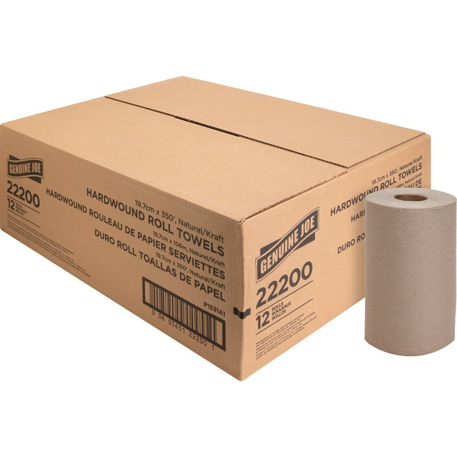 Genuine Joe Embossed Hardwound Roll Towels - 7.88 Genuine Joe Embossed Hardwound Roll Towels - 7.88