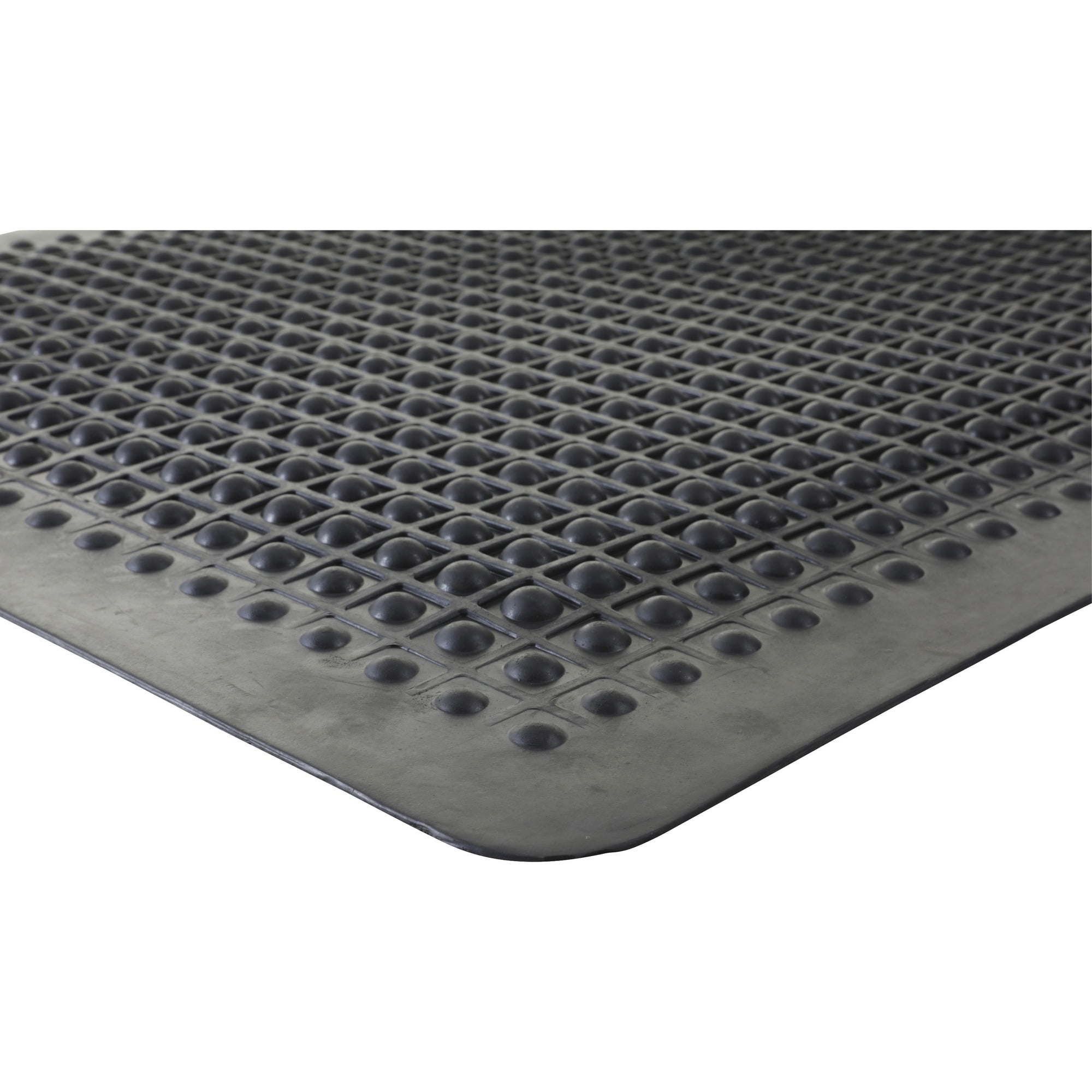 Genuine Joe Flex Step Rubber Anti-fatigue Mats - Warehouse - 60" Length X 36" Width - Rubber - Black