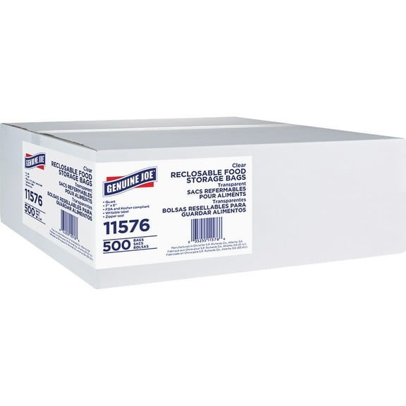 Genuine Joe Food Storage Bags - 1.75 Mil (44 Micron) Thickness - Clear - 4000/carton - Food, Beef, Poultry, Vegetables, Seafood