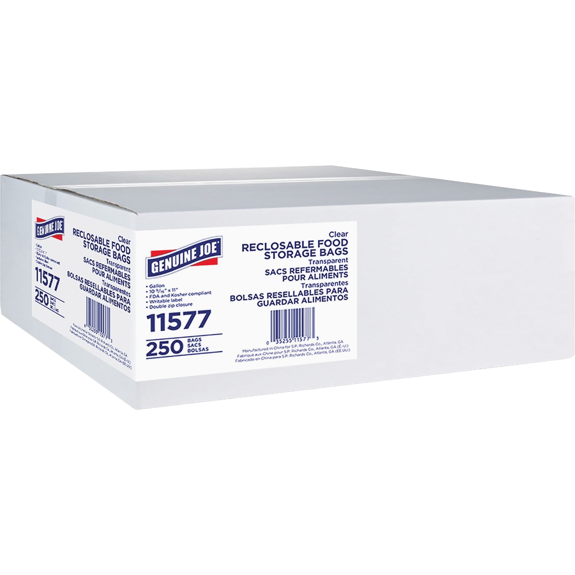 Genuine Joe Freezer Storage Bags - 1 gal Capacity - 2.70 mil (69 Micron) Thickness - Zipper Closure - Clear - 6/Carton - 250 Per Box - Beef, Poultry, Vegetables, Seafood, Food Genuine Joe Freezer Storage Bags - 1 gal Capacity - 2.70 mil (69 Micron) Thickness - Zipper Closure - Clear - 6/Carton - 250 Per Box - Beef, Poultry, Vegetables, Seafood, Food