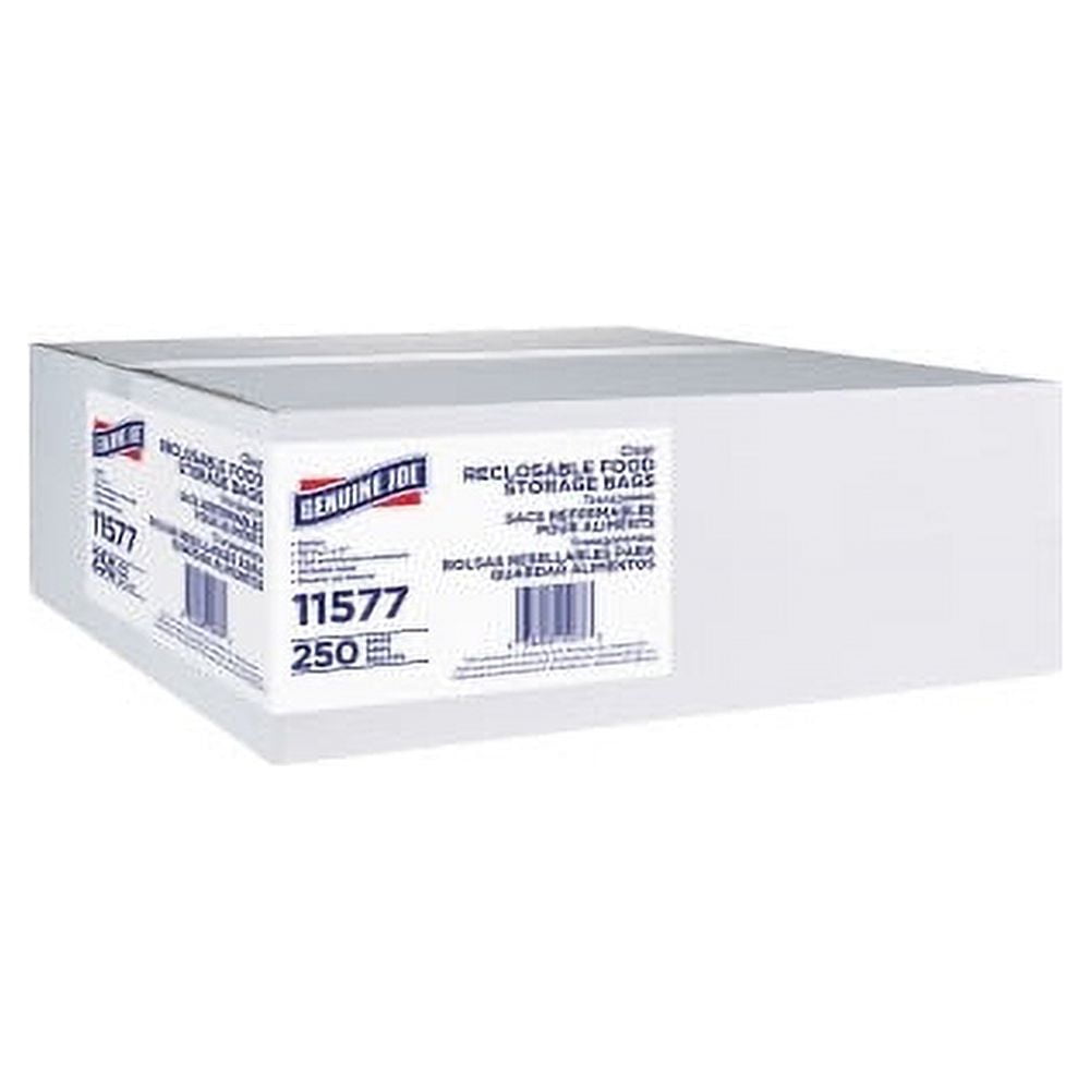 Genuine Joe Freezer Storage Bags - 1 gal Capacity - 2.70 mil (69 Micron) Thickness - Zipper Closure - Clear - 6/Carton - 250 Per Box - Beef, Poultry, Vegetables, Seafood, Food Genuine Joe Freezer Storage Bags - 1 gal Capacity - 2.70 mil (69 Micron) Thickness - Zipper Closure - Clear - 6/Carton - 250 Per Box - Beef, Poultry, Vegetables, Seafood, Food