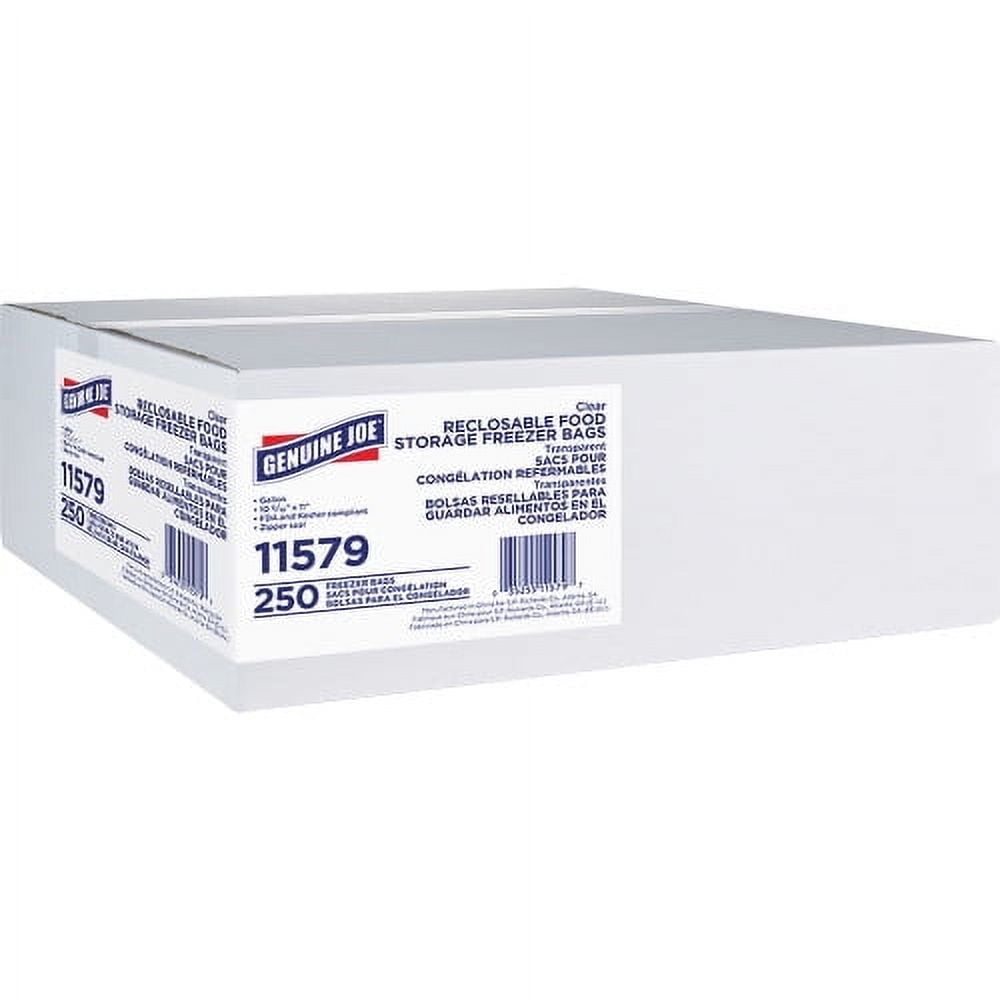 Genuine Joe Freezer Storage Bags - 1 Gal - 2.70 Mil (69 Micron) Thickness - Clear - 1500/carton - 1500 Per Carton - Beef, Poultry, Vegetables, Seafood, Food