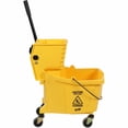 thumbnail image 1 of Genuine Joe, GJO02347, 35 QT Side Press Mop Bucket Wringer Combo, 1 Each, Yellow, 1 of 12