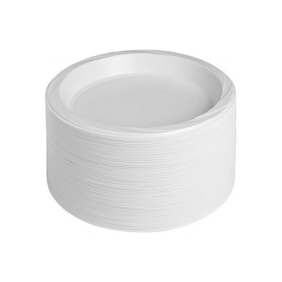 Genuine Joe, GJO10323CT, 10-1/4" Large Plastic Plates, 500 / Carton, Warm White