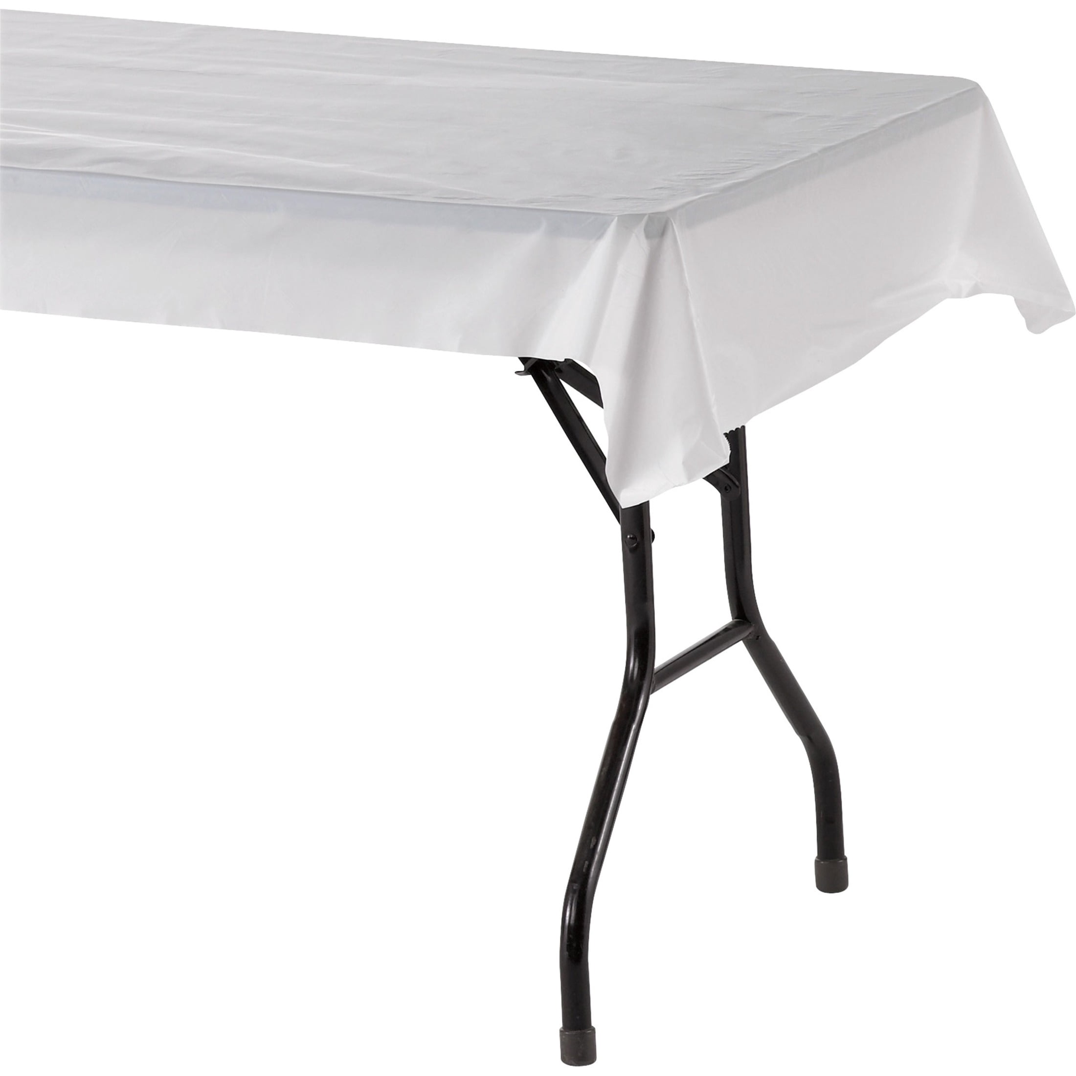 Genuine Joe, GJO10324CT, Banquet-Size Plastic Tablecover, 6 / Carton, White