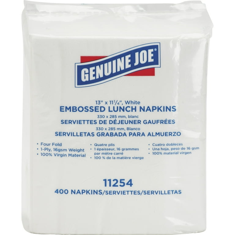 Genuine Joe Lunch Napkins - 1 Ply - Quarter-fold - 13 Genuine Joe Lunch Napkins - 1 Ply - Quarter-fold - 13
