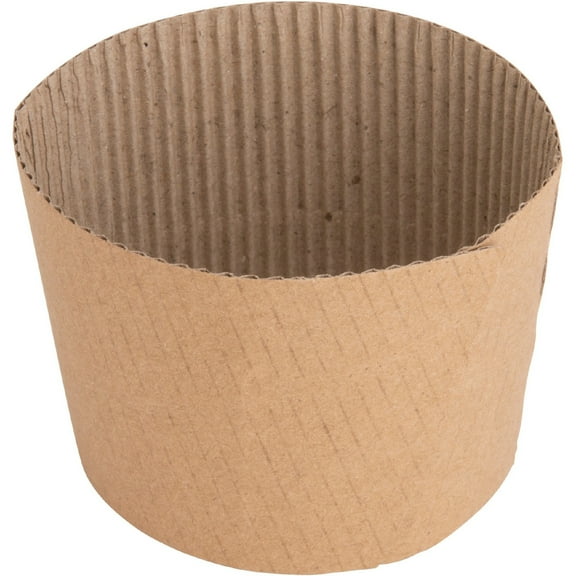 Genuine Joe, GJO19049, Protective Corrugated Cup Sleeves, 50 / Pack, Brown