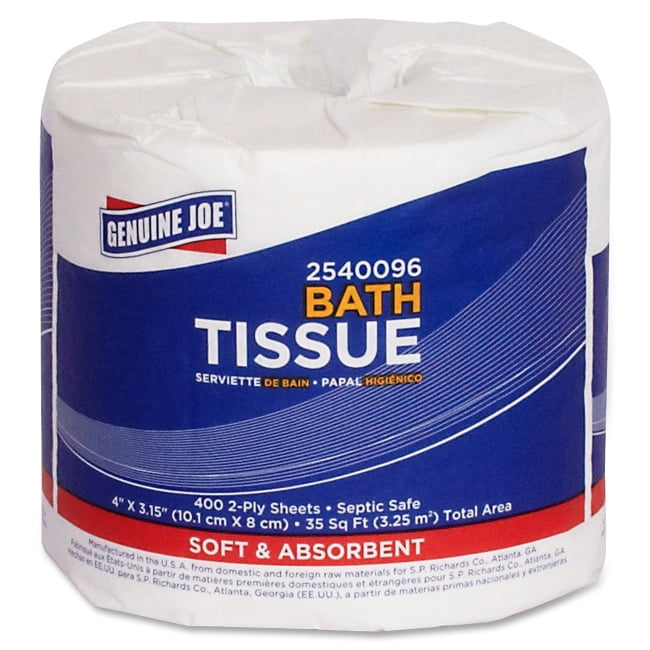 Genuine Joe, GJO2540096, 2-ply Standard Bath Tissue Rolls, 96 / Carton, White