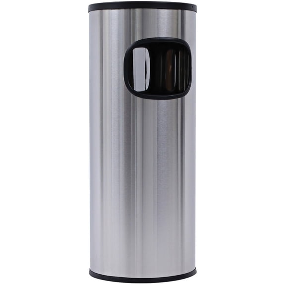 Genuine Joe, GJO58883, Fire-safe 3-Gallon Ashtray Receptacle, 1 Each, Stainless Steel