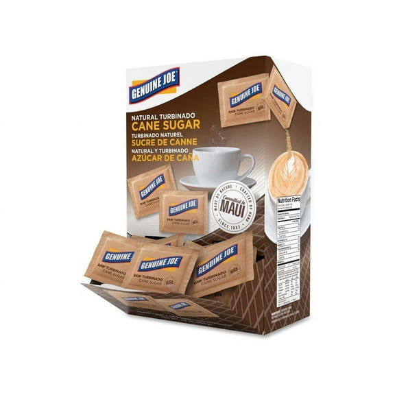 Genuine Joe, GJO70470, Turbinado Natural Cane Sugar Packets, 200 / Box