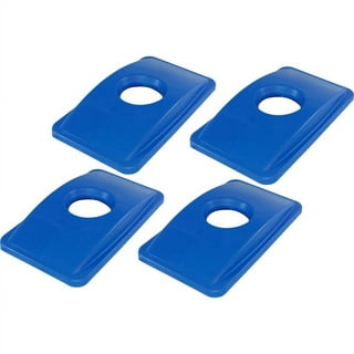 Thin Bin Round Cut Out Blue Lid - Rectangular - 4 / Carton - Blue Thin Bin Round Cut Out Blue Lid - Rectangular - 4 / Carton - Blue