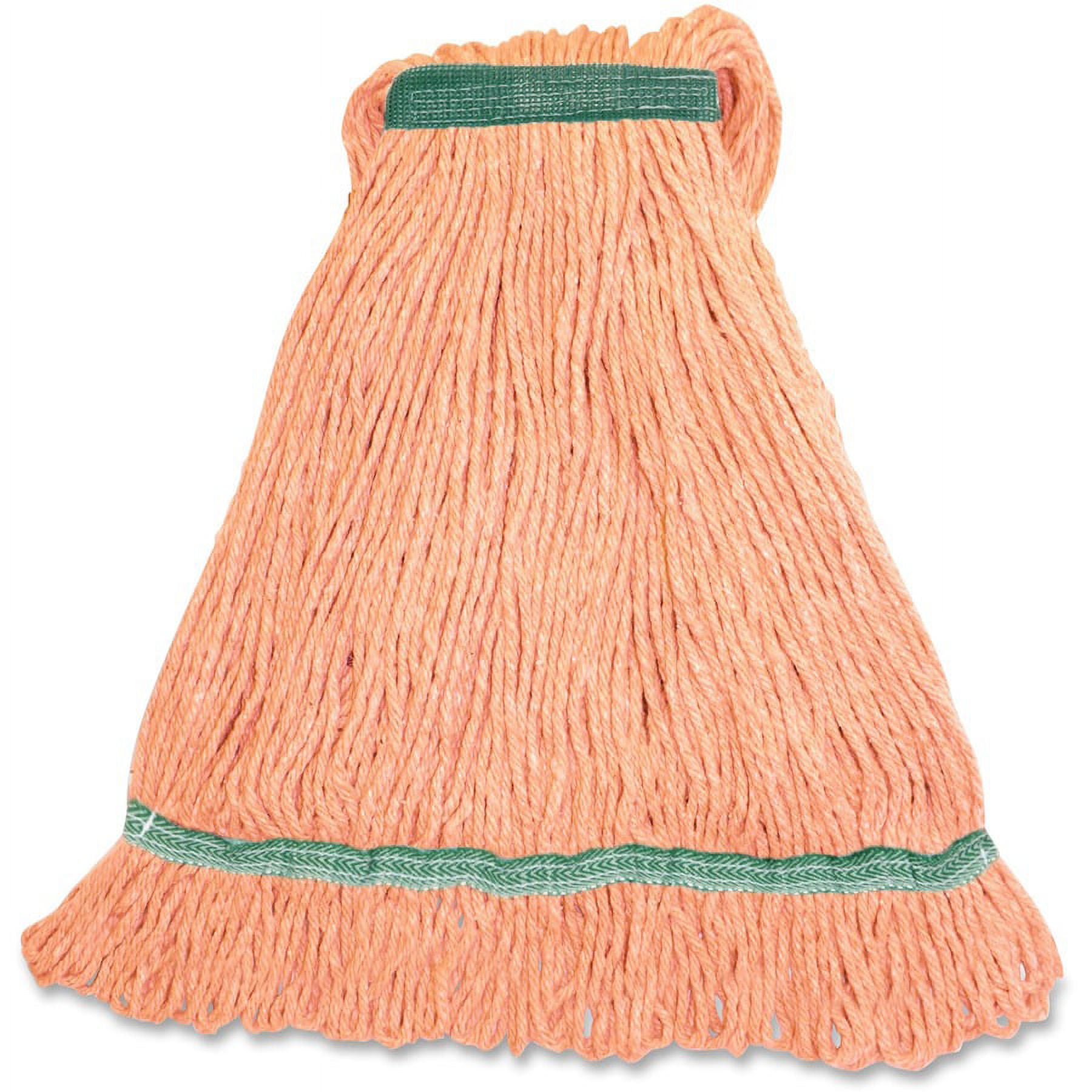 Genuine Joe Narrow Band Medium Mophead - Medium - Rayon, Cotton, Cotton - Orange - 1Each Genuine Joe Narrow Band Medium Mophead - Medium - Rayon, Cotton, Cotton - Orange - 1Each