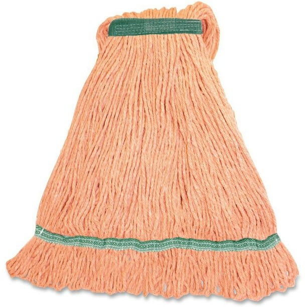 Genuine Joe Narrow Band Medium Mophead - Medium - Rayon, Cotton, Cotton - Orange - 1Each Genuine Joe Narrow Band Medium Mophead - Medium - Rayon, Cotton, Cotton - Orange - 1Each