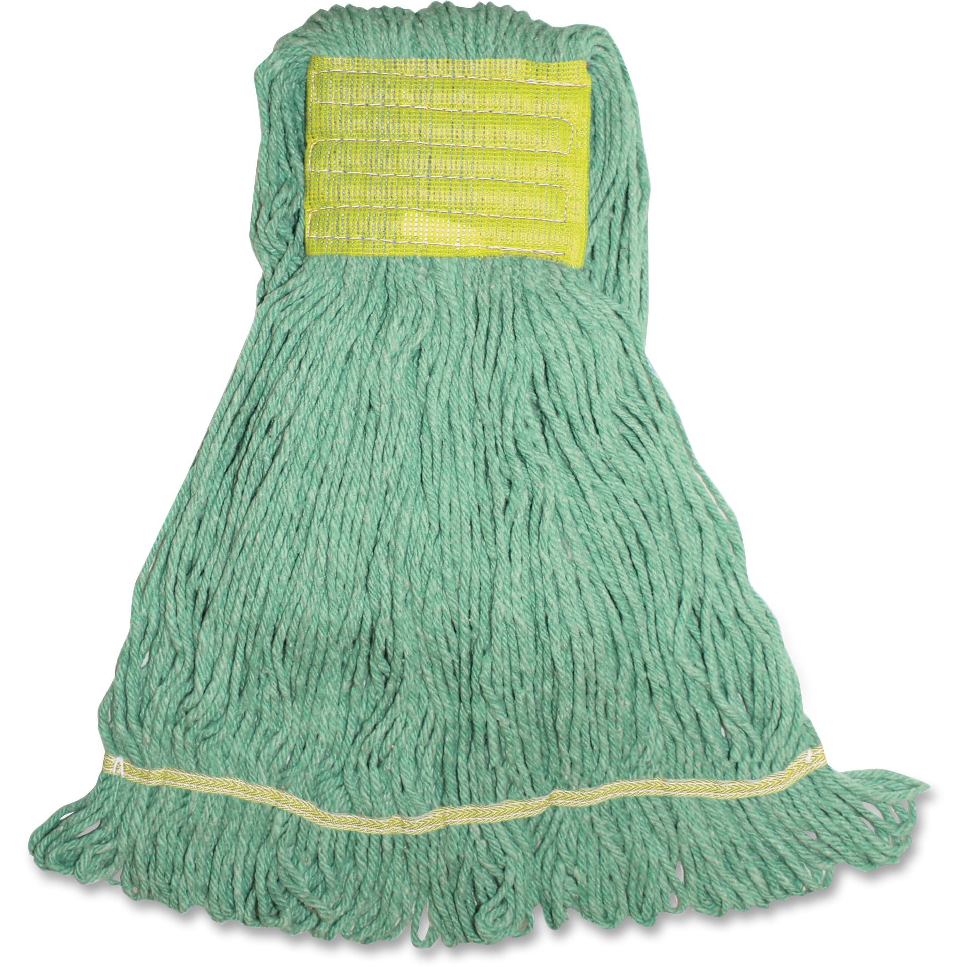 Genuine Joe Wide Band Small Mophead - Small - Rayon, Cotton, Rayon - Green Tint - 1Each Genuine Joe Wide Band Small Mophead - Small - Rayon, Cotton, Rayon - Green Tint - 1Each