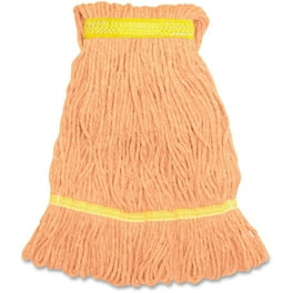Genuine Joe Wide Band Small Mophead - Small - Rayon, Cotton, Rayon, Fiber - Orange - 1Each Genuine Joe Wide Band Small Mophead - Small - Rayon, Cotton, Rayon, Fiber - Orange - 1Each