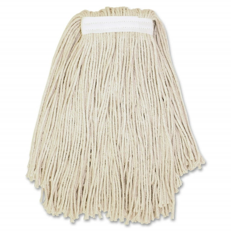 Genuine Joe Narrow Band Medium Mophead - Medium - Rayon, Cotton, Cotton - White - 1Each Genuine Joe Narrow Band Medium Mophead - Medium - Rayon, Cotton, Cotton - White - 1Each