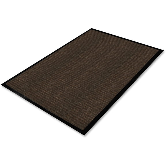 Genuine Joe, Gold Dual-Rib Hard Surface Floor Mat, 1 Each, Chocolate