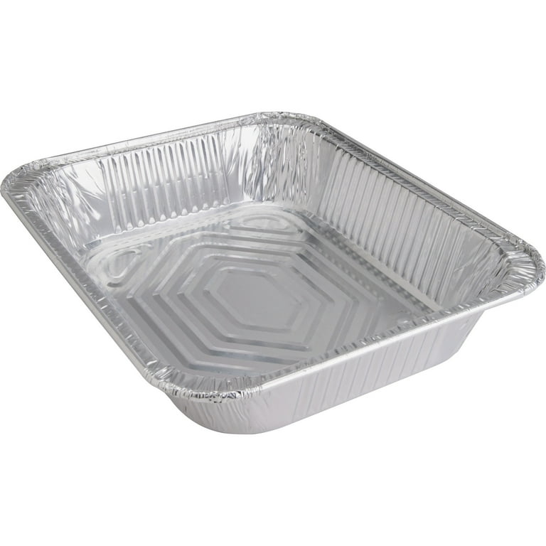 Genuine Joe Half-size Disposable Aluminum Pan - Cooking, Serving - Disposable - Silver - Aluminum Body - 100 / Carton Genuine Joe Half-size Disposable Aluminum Pan - Cooking, Serving - Disposable - Silver - Aluminum Body - 100 / Carton