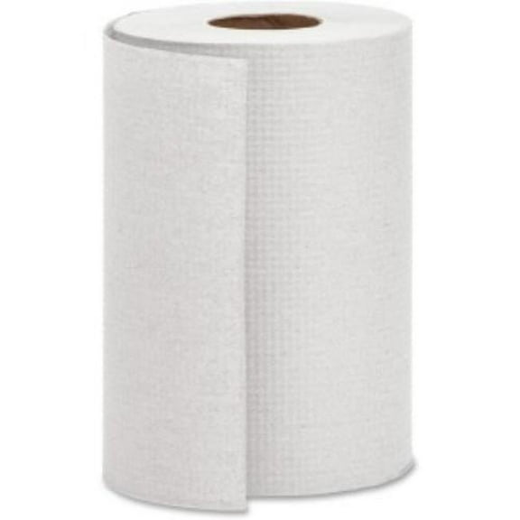 Genuine Joe Hardwound Roll Paper Towels - 7.88" x 350 ft - White - Absorbent, Embossed - For Restroom - 12 / Carton | Bundle of 5