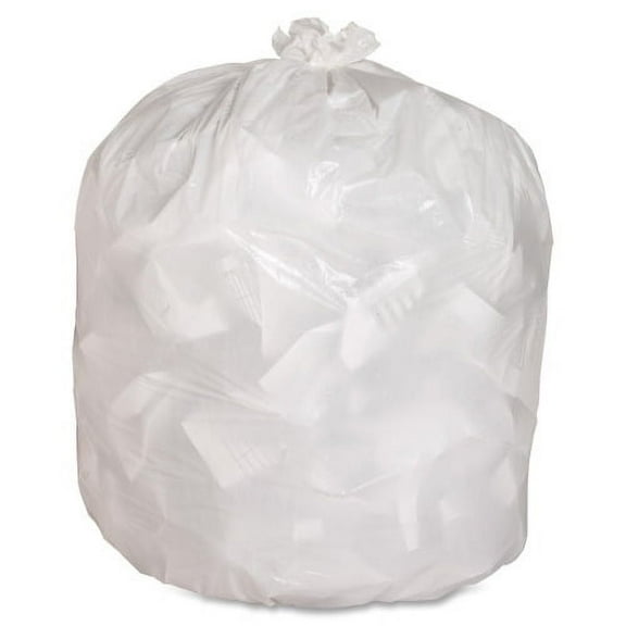 Genuine Joe Heavy-Duty Tall Kitchen Trash Bags - Small Size - 13 gal Capacity - 24" Width x 31" Length - 0.85 mil (22 Micron) Thickness - Low Density - White - 150/Carton - Kitchen