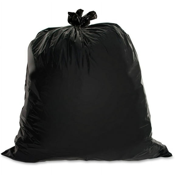 Genuine Joe Heavy-Duty Trash Can Liners - Medium Size - 30 gal - 30" Width x 36" Length x 1.50 mil (38 Micron) Thickness - Low Density - Black - 100/C | Bundle of 2 Cartons