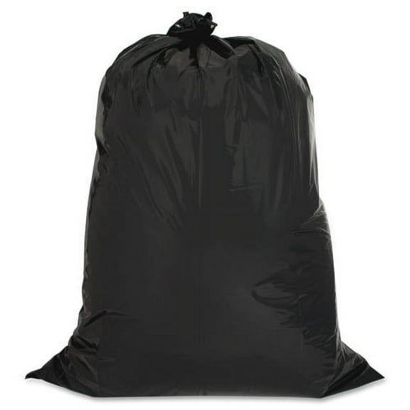 Genuine Joe Heavy-duty 42-gallon Contractor Cleanup Bags Large Size - 42 gal - 33" Width x 48" Length x 2.50 mil (63 Micron) Thickness - Low Density - Black - 20/Carton - Kitchen