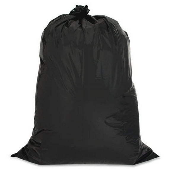 Genuine Joe Heavy-duty 42-gallon Contractor Cleanup Bags Large Size - 42 gal - 33" Width x 48" Length x 2.50 mil (63 Micron) Thickness - Low Density - Black - 20/Carton - Kitchen