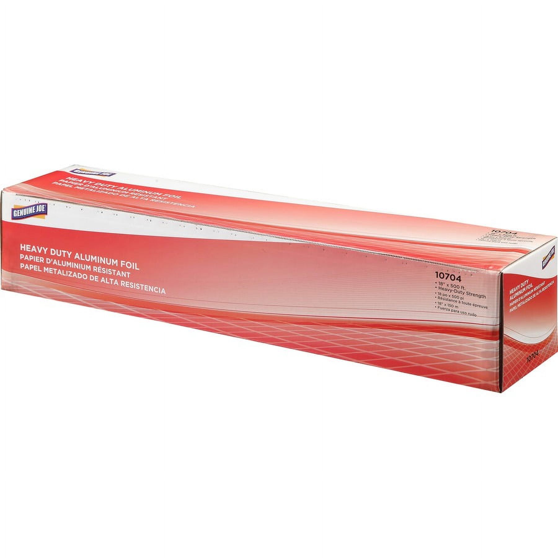 Genuine Joe Heavy-duty Aluminum Foil - 18" Width x 500 ft Length - Heavy Duty, Sturdy - Aluminum - Silver | Bundle of 2 Each