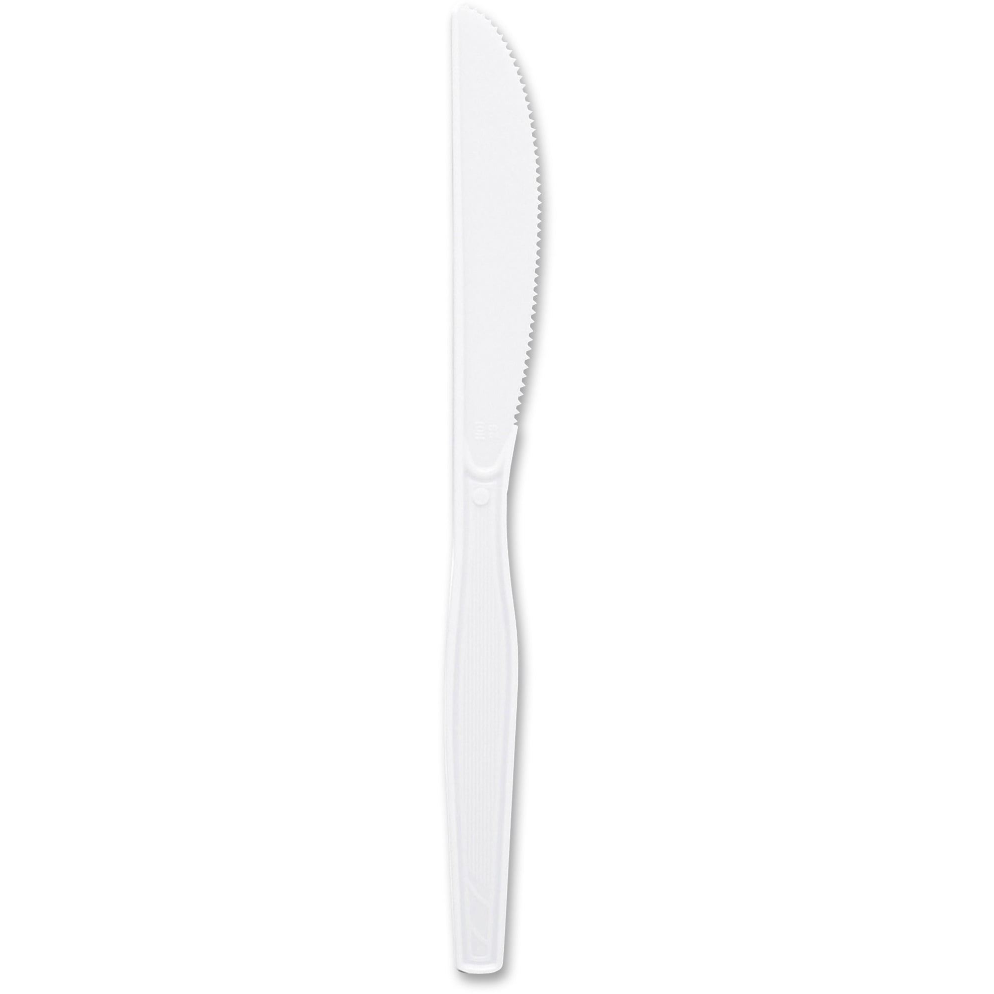 Genuine Joe Heavyweight Disposable Knives - 1 Piece(s) - 1000/carton - Knife - 1 X Knife - Disposable - White
