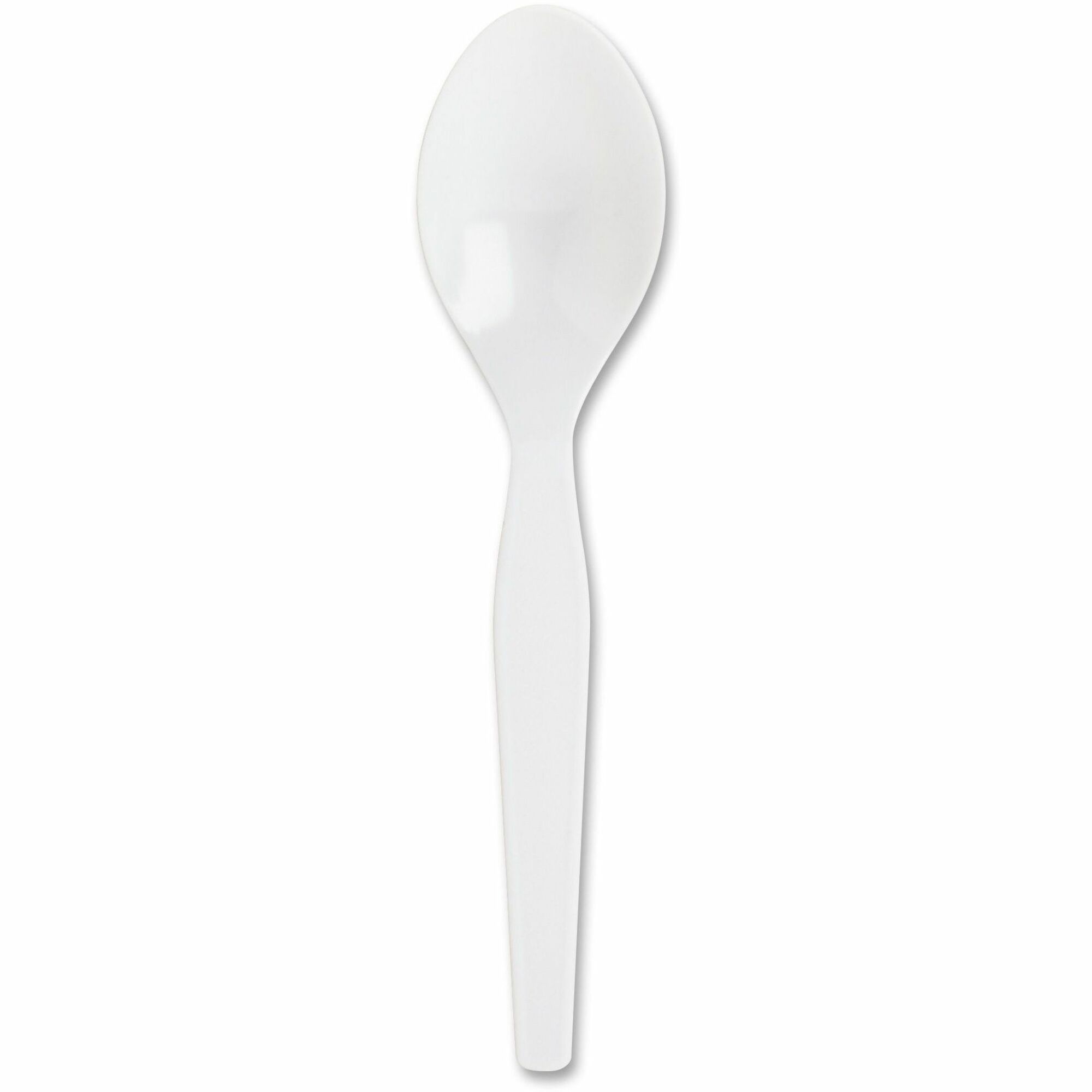 Genuine Joe Heavyweight Disposable Spoons 1 Piece(s) - 1000/Carton - 1 x Spoon - Disposable - White