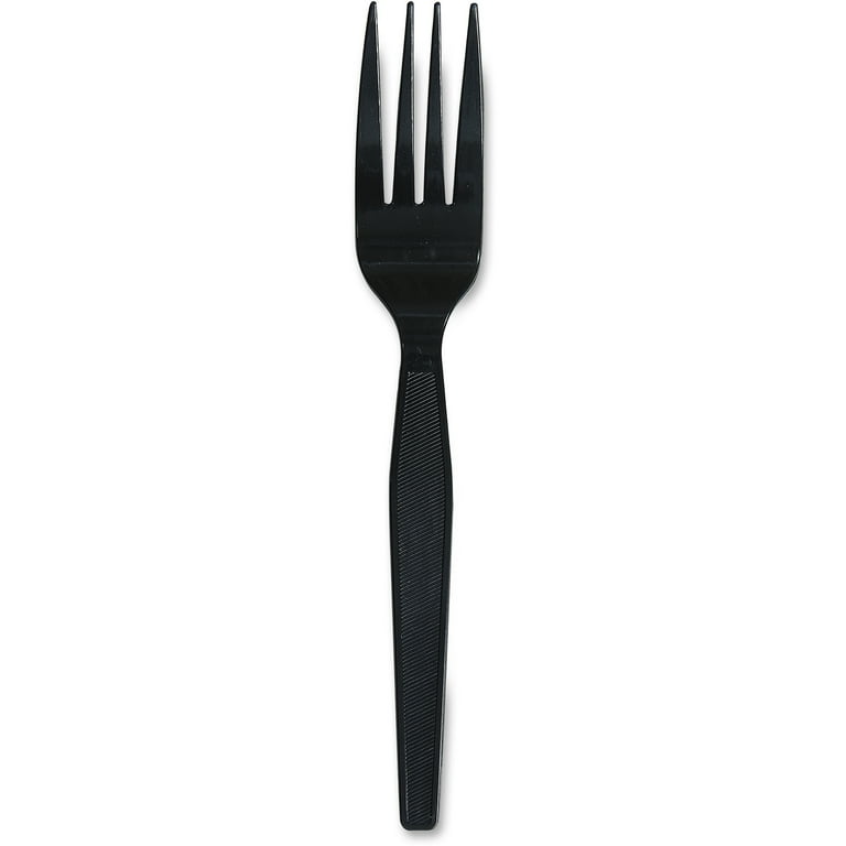 Genuine Joe Heavyweight Fork - 1 Piece(s) - 1000/Carton - Fork - 1 x Fork - Disposable - Textured - Black Genuine Joe Heavyweight Fork - 1 Piece(s) - 1000/Carton - Fork - 1 x Fork - Disposable - Textured - Black