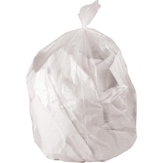 Genuine Joe, GJO02859, Strong Economical Trash Bags, 150 / Carton, Clear, 45 gal